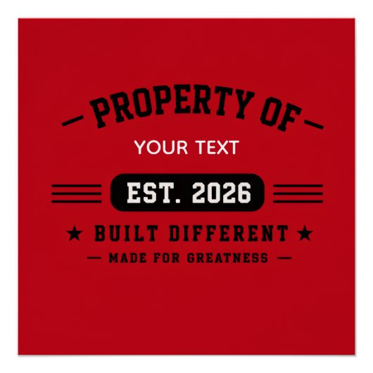 Personalisiertes benutzerdefiniertes Namensdesign  Poster (Vorderseite)