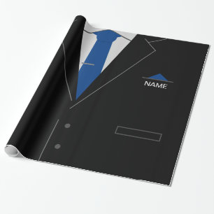Personalisiertes benutzerdefiniertes Namensgeschäf Geschenkpapier