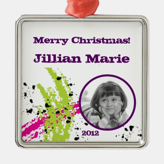 Personalisiertes, benutzerdefiniertes Ornament Ros (Vorne)