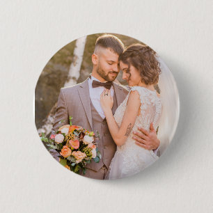 Personalisiertes benutzerdefiniertes Paar-Foto Button