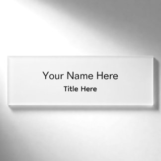 Personalisiertes benutzerdefiniertes professionell namenschild
