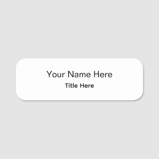 Personalisiertes benutzerdefiniertes professionell namensschild (Vorderseite)