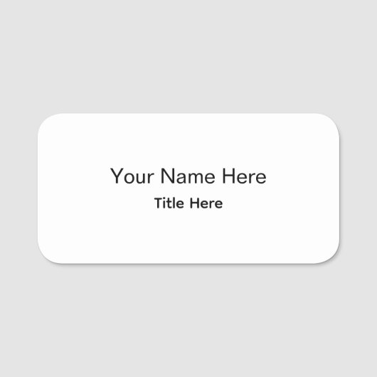 Personalisiertes benutzerdefiniertes professionell namensschild (Vorderseite)