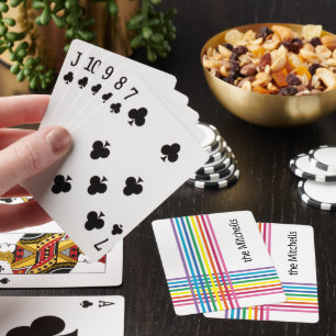 Personalisiertes benutzerdefiniertes Regenbogenfar Spielkarten