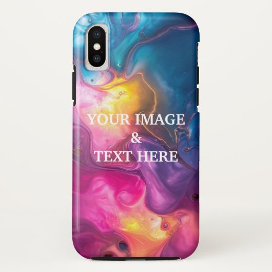 Personalisiertes, benutzerdefiniertes Schwarz - Ih Case-Mate iPhone Hülle (Rückseite)