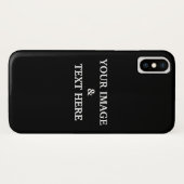 Personalisiertes, benutzerdefiniertes Schwarz - Ih Case-Mate iPhone Hülle (Rückseite (Horizontal))
