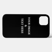 Personalisiertes, benutzerdefiniertes Schwarz - Ih Case-Mate iPhone Hülle (Rückseite (Horizontal))