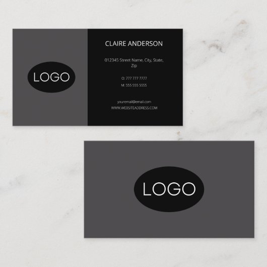 Personalisiertes, benutzerdefiniertes Schwarzes Lo Visitenkarte (Vorne/Hinten)