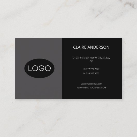 Personalisiertes, benutzerdefiniertes Schwarzes Lo Visitenkarte (Vorderseite)