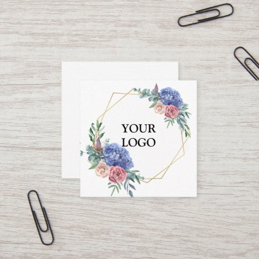 Personalisiertes, benutzerdefiniertes Unternehmen  Quadratische Visitenkarte (Vorderseite/Rückseite Beispiel)