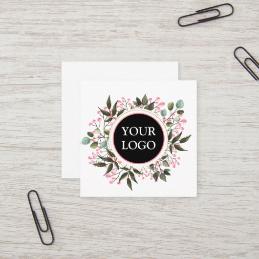 Personalisiertes, benutzerdefiniertes Unternehmen Quadratische Visitenkarte (Vorderseite/Rückseite Beispiel)