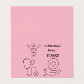 Personalisiertes, benutzerfreundliches Dankeschön Visitenkarten (Außenseite Aufgefaltet)