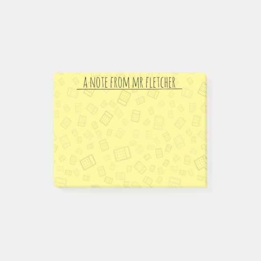 Personalisiertes Berechnungsmuster Nachhinweise Post-it Klebezettel (Vorderseite)