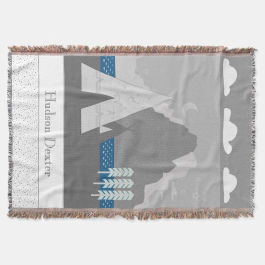 Personalisiertes Bergteepee Blanket Decke (Vorderseite)