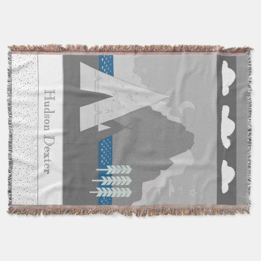 Personalisiertes Bergteepee Blanket Decke (Vorderseite)