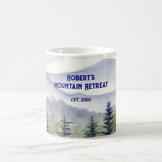 Personalisiertes Bergthema Kaffeetasse (Mittel)