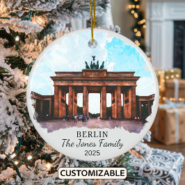 Personalisiertes Berliner Ornament, Deutschland Keramik Ornament