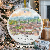 Personalisiertes Bern-Ornament, Schweiz Geschenk Keramik Ornament