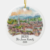 Personalisiertes Bern-Ornament, Schweiz Geschenk Keramik Ornament (Vorne)