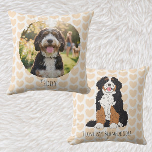 Personalisiertes Bernedoodle-Foto-Hundemutter-Gesc Kissen