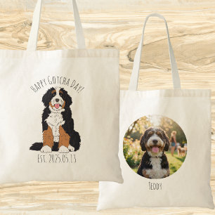 Personalisiertes Bernedoodle-Gotcha-Day-Foto-Gesch Tragetasche