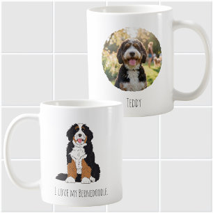 Personalisiertes Bernedoodle Hundemutter Foto und  Kaffeetasse