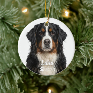 Personalisiertes Berner-Hund-Hunde-Foto-Ornament Keramik Ornament