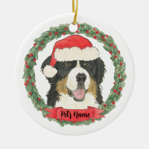 Personalisiertes Berner Sennenhund Weihnachten Keramik Ornament