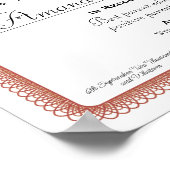 Personalisiertes Berufliches Diplom Poster (Ecke)