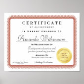 Personalisiertes Berufliches Diplom Poster (Vorne)