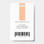 Personalisiertes Berufliches Mitarbeiterlogo und F Ausweis (Back)