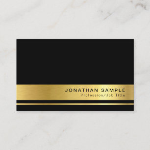 Personalisiertes Berufliches Schwarzes Gold Visitenkarte