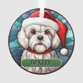 Personalisiertes beschlagenes Glas maltesisch Ornament (Rückseite)