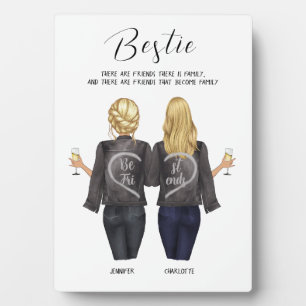 Personalisiertes Best Friend Portrait - Besties Pl Fotoplatte