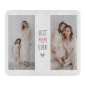 Personalisiertes "Best Mama Ever"-Schnittboard Schneidebrett (Vorderseite)