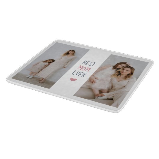 Personalisiertes "Best Mama Ever"-Schnittboard Schneidebrett (Ecke)
