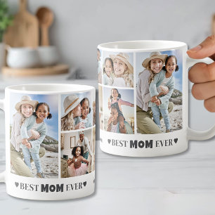 Personalisiertes Best Mom Erinnerungsfoto-Collage Kaffeetasse