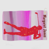 Personalisiertes Best Mum Ladys Golfspass Golfhandtuch (Horizontal)