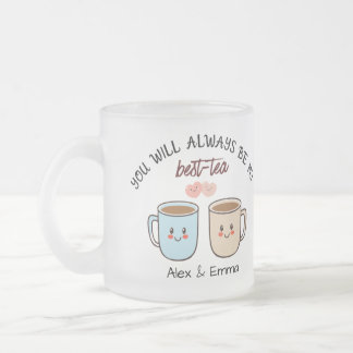 Personalisiertes Best-Tea-Paar Mattglastasse