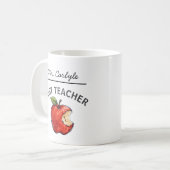 Personalisiertes BEST TEACHER Name Apple Geschenk Kaffeetasse (Vorderseite Links)
