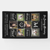 Personalisiertes Bestattungsfoto Collage Love Memo Banner (Horizontal)