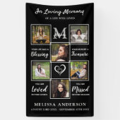 Personalisiertes Bestattungsfoto Collage Love Memo Banner (Vertikal)