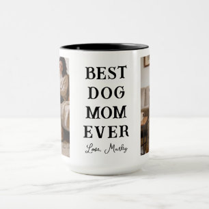 Personalisiertes Beste Hundemama 2 Foto Mutterta Tasse