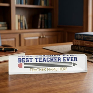 Personalisiertes Beste Lehrerin Aller Zeiten - Ind Namensplakette
