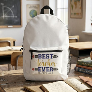 Personalisiertes Beste Lehrerin/Bester Lehrer Alle Bedruckter Rucksack