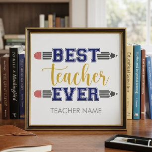 Personalisiertes Beste Lehrerin/Bester Lehrer Alle Fotodruck