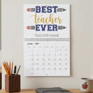 Personalisiertes Beste Lehrerin/Bester Lehrer Alle Kalender