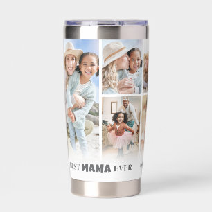 Personalisiertes Beste Mama Foto-Collage Mutter Thermobecher