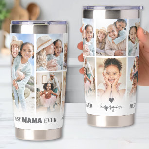 Personalisiertes Beste Mama Foto-Collage Mutter Thermobecher