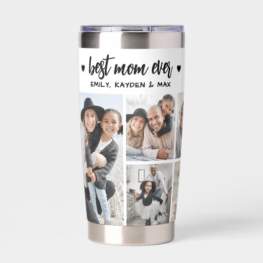 Personalisiertes Beste Mama Foto Mutter Thermobecher (Vorderseite)